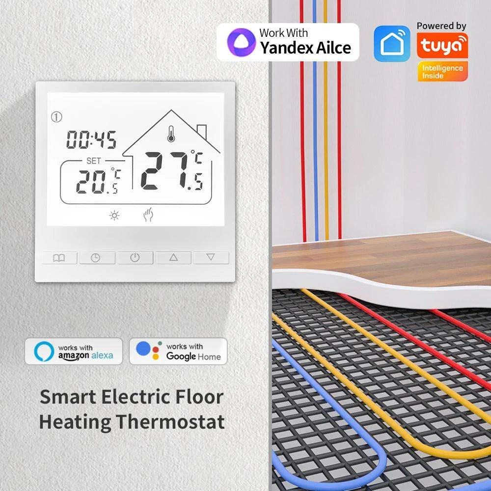 Smart Thermostat WiFi | LCD, Electric Floor/Boiler, Alexa, Google, Alice - P12 Hub Europe