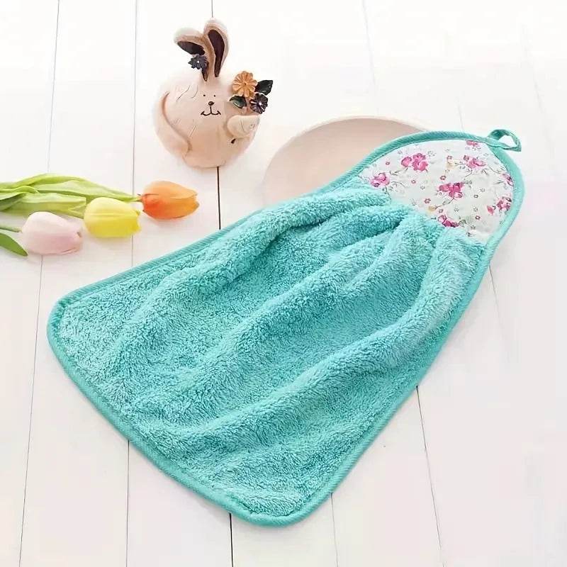 3pcs Coral Fleece Fingertip Towel, Hanging Towel For Wiping Hands, Household Dishwashing Cloths For Bathroom, Bathroom Supplies - P12 Hub Europe