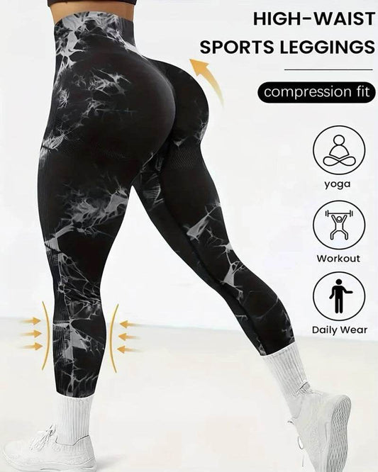 Women's Tie-Dye Butt-Lift Leggings - P12 Hub Europe