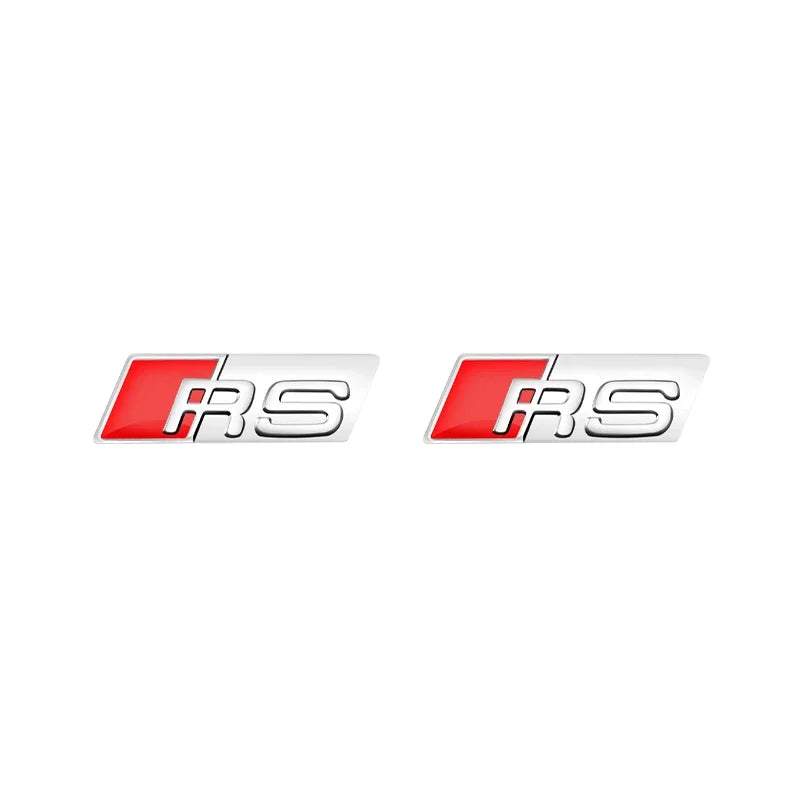 2/5/10pcs 3D Aluminium Alloy Steering Wheel Badge Emblem 3D Steering Wheel Sticker Car Sticker For Audi Sline RS Car Accessories