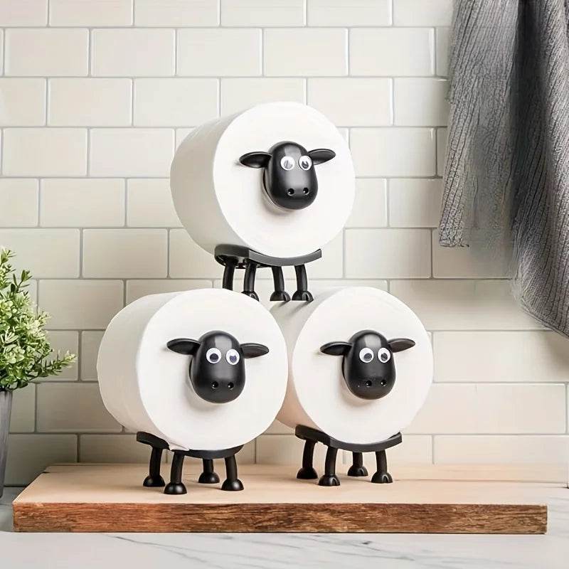 1pc/3pc Cute Sheep Dog Shape Toilet Tissue Rack Free Standing Storage Roll Paper Holder Animal Shape Decorative Toilet Paper Rac - P12 Hub Europe