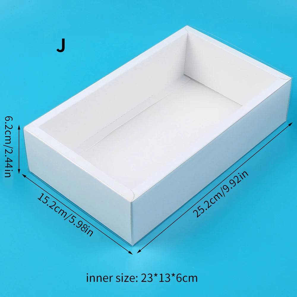 10Pcs Pull-Out Gift Boxes Drawer Kraft Paper Boxes with Clear Window Gift Jewelry Packaging Business Wedding Birthday Party - P12 Hub Europe