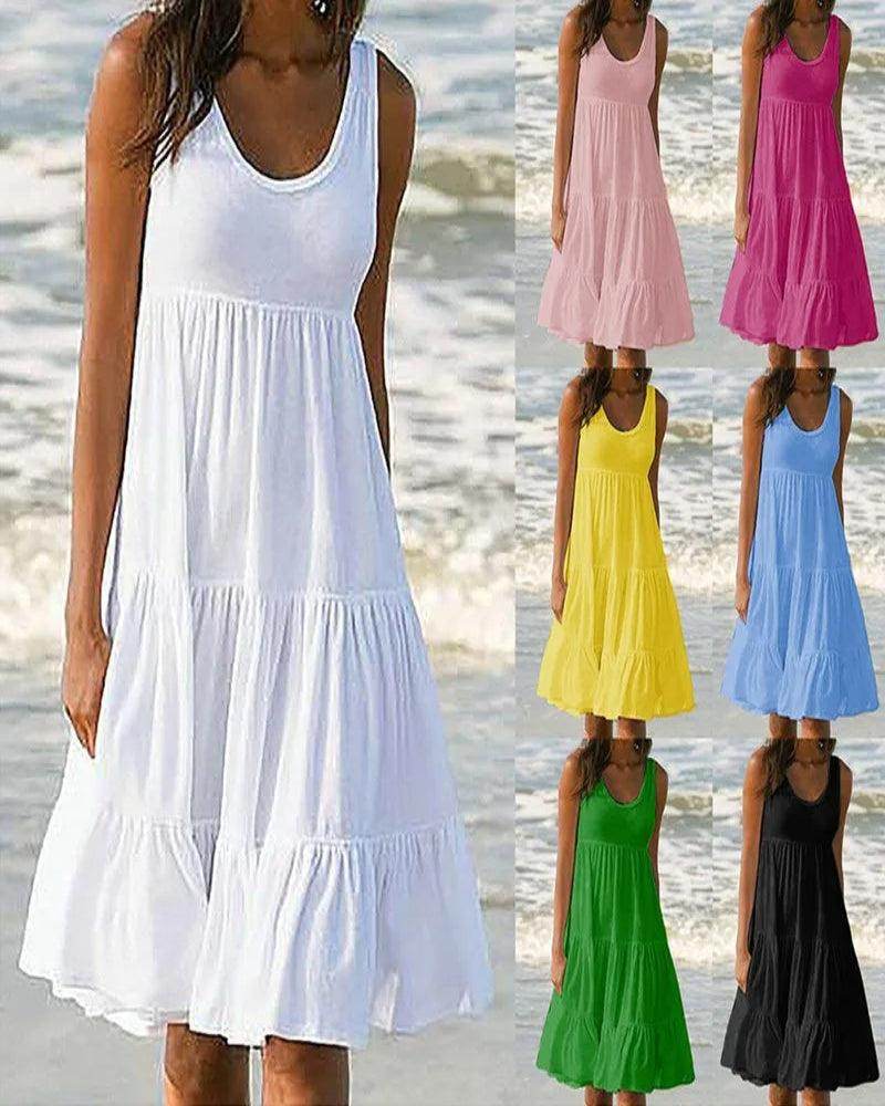 Backless Slit Midi Beach Dress Bodycon - P12 Hub Europe