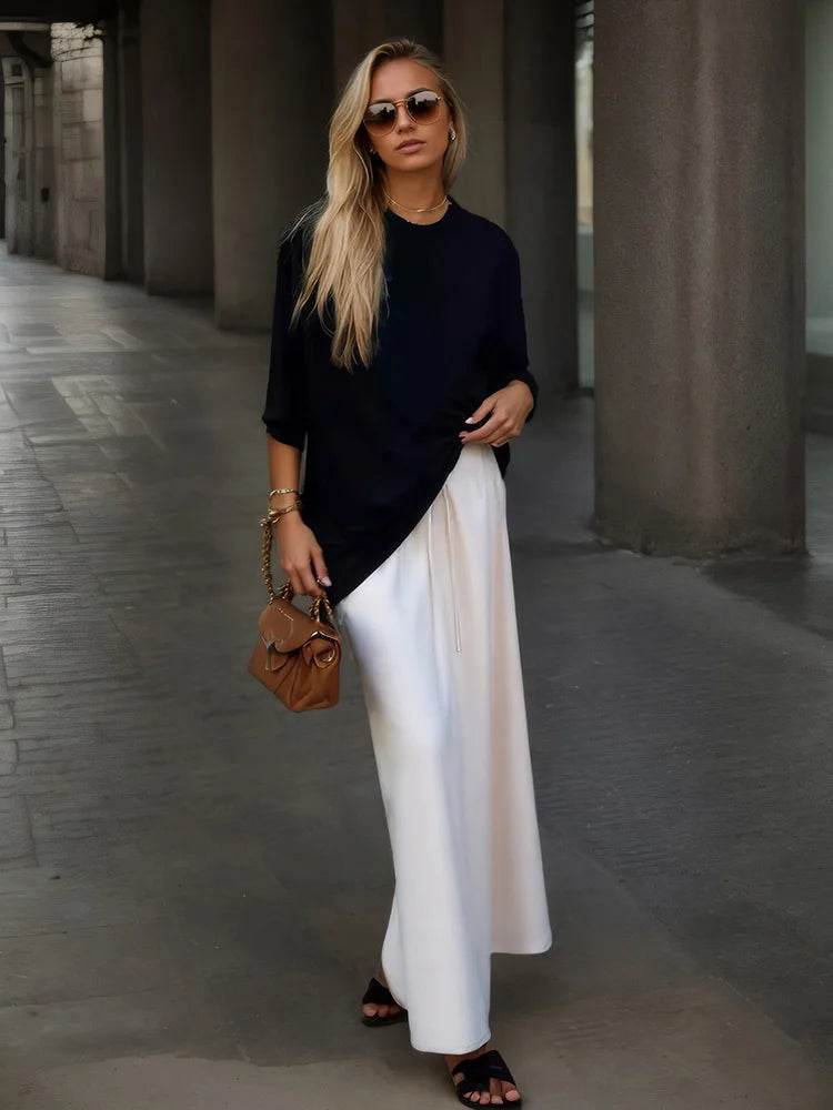 Women's Satin Maxi Skirt - P12 Hub Europe