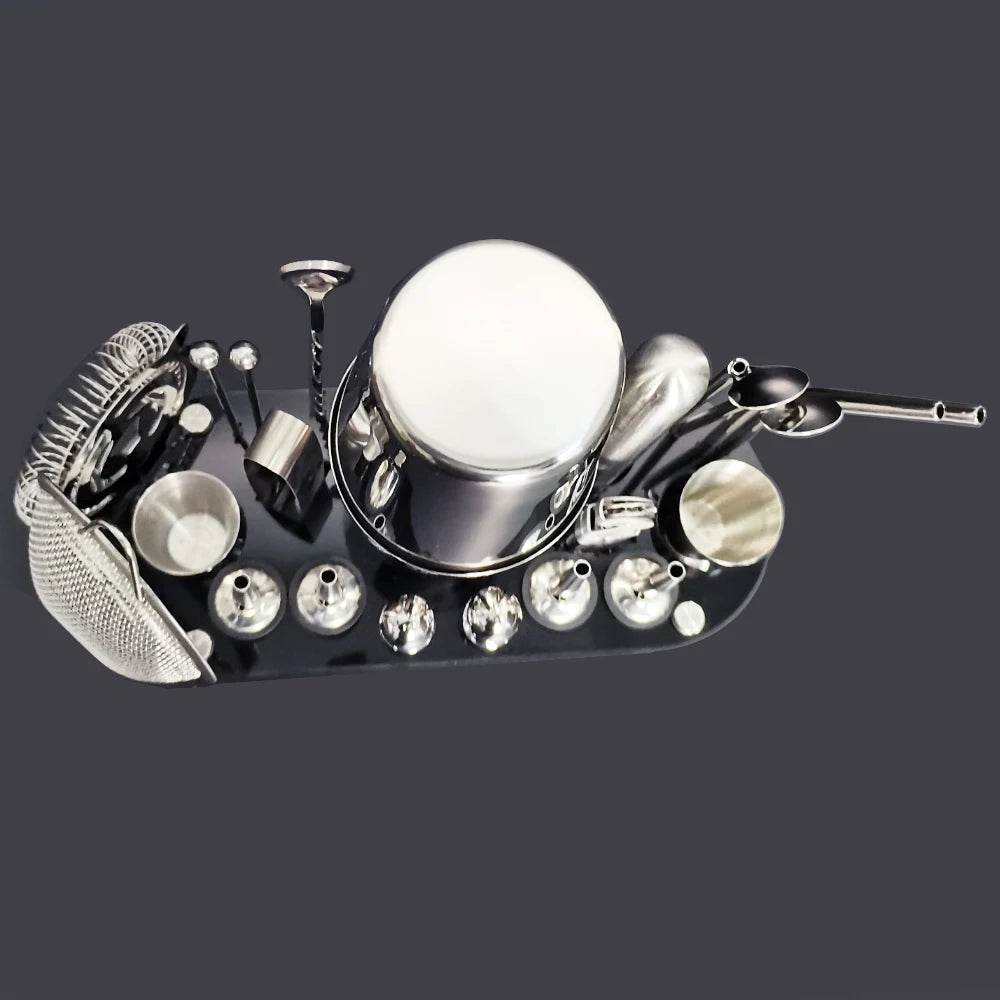13-22Pcs 750ml 600ml Boston Cocktail Shaker Bar Tools Wine Mixer Set Bartender Cocktail Shaker Tool Kit with Holder - P12 Hub Europe