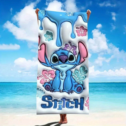 Lovable Stitch Beach Towel: Fun, Stylish, and Perfect for Summer! Suitable for towels, bath towels, beach towels, gifts - P12 Hub Europe
