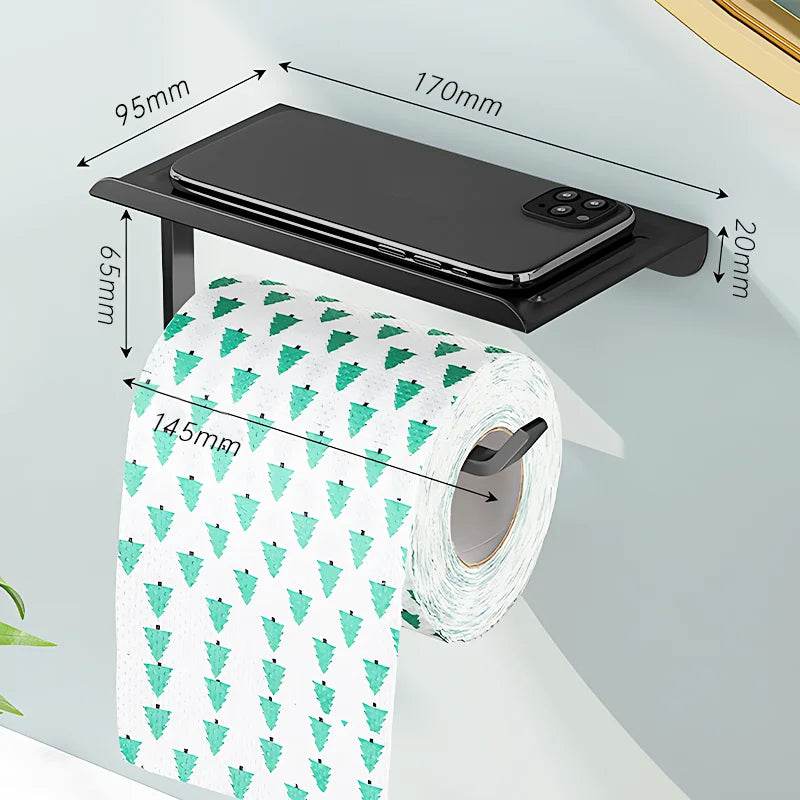 Toilet Paper Holder Wall-Mounted Aluminum alloy Toilet paper holder tissue rack Bathroom tissue holder Bathroom Accessories - P12 Hub Europe