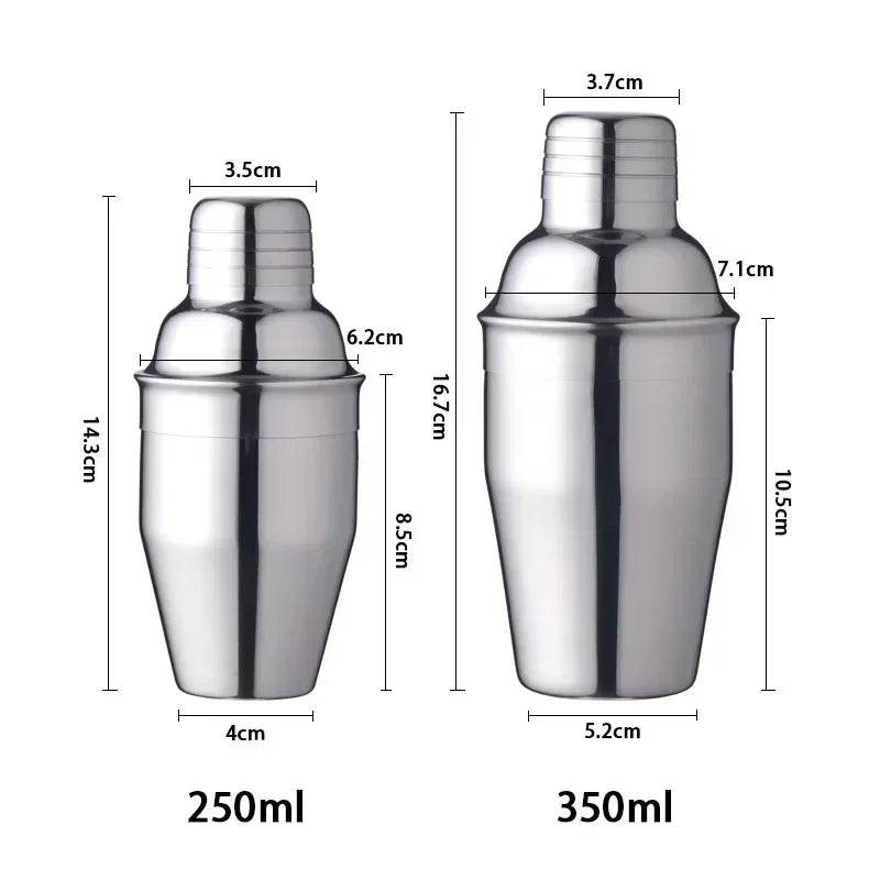 1Pcs 250/350/550/750ml Stainless Steel Cocktail Shaker Cocktail Mixer Wine Martini Drinking Boston Style Shaker Party Bar Tools - P12 Hub Europe