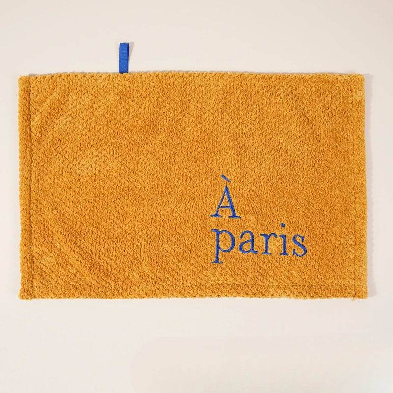 Nordic Hanging Hand Towel Home Embroidery Thickened Coral Velvet Absorbent Small Towel for Kitchen Bathroom Hankerchief - P12 Hub Europe