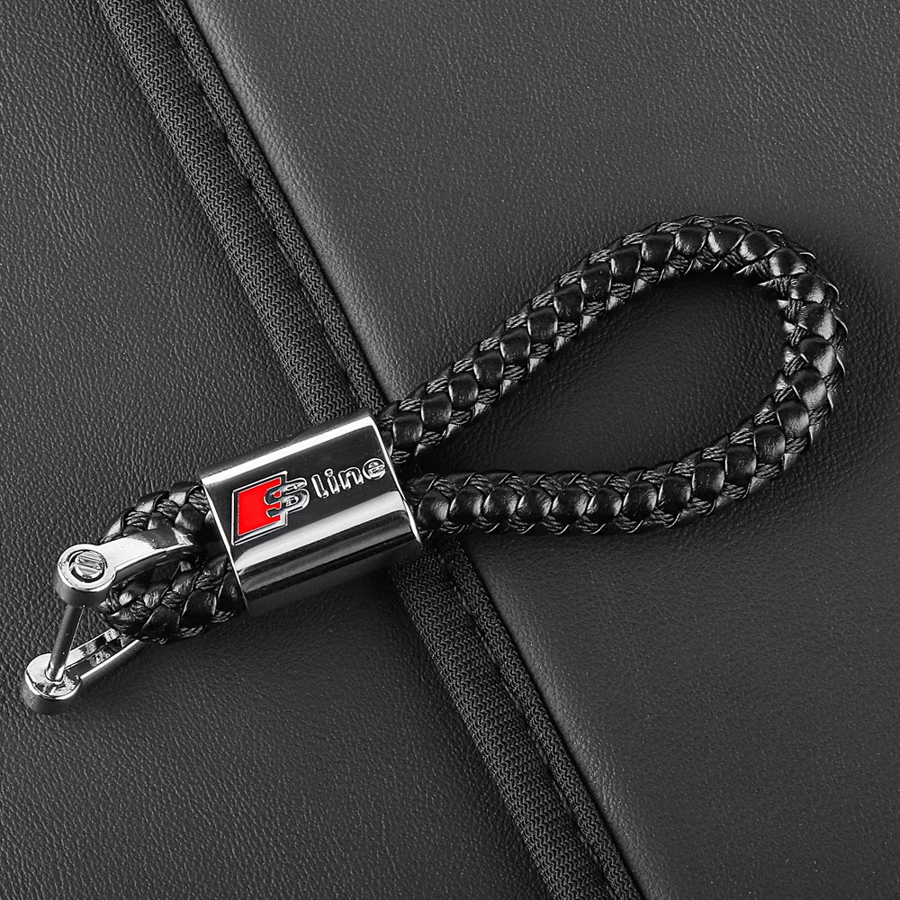 3D Metal/Leather Car Logo Key Chain Keyring Auto Interiors Accessories For Audi Sline A1 A2 A3 A4 A4L A5 A6 A7 A8 A8L TT Q1 Q2