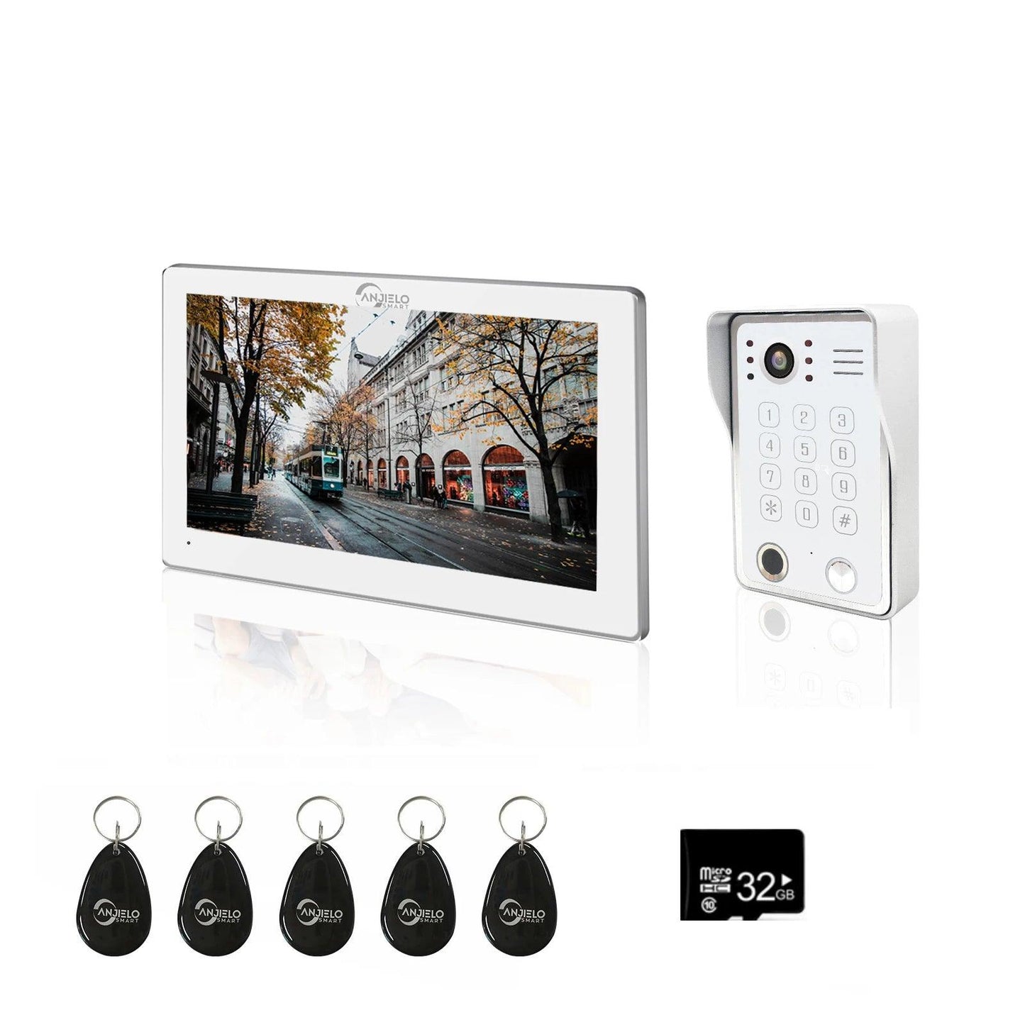 Video Intercom  Tuya 1080P 148° View, Fingerprint, App, 7/10" Touch
