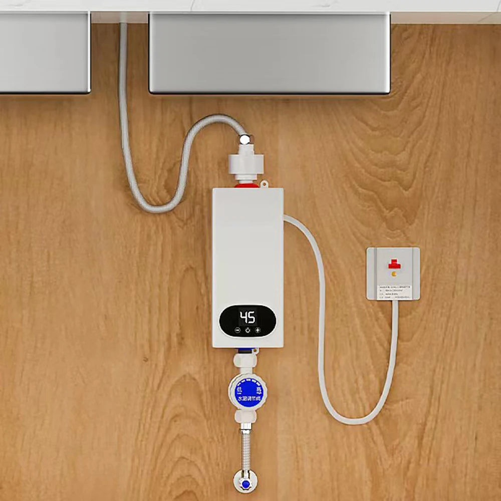 Hot Water Heater 5500W Instant Tankless Water Heater Thermostat Induction Heater Smart Touch Electric Heaters Shower Automatica