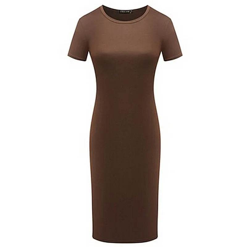 Knee-Length Skinny Dress Summer Bodycon & Beach - P12 Hub Europe