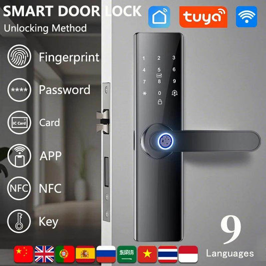 Fingerprint Door Lock | Card, Code, Key - P12 Hub Europe