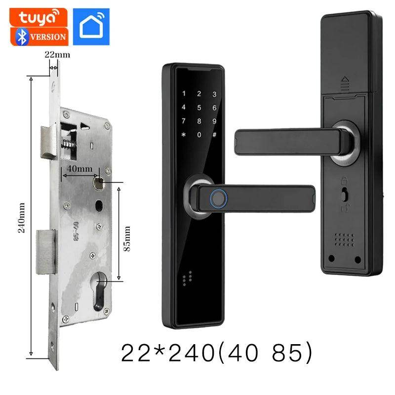 Fingerprint Door Lock Keyless, Card, Password, App Unlock - P12 Hub Europe