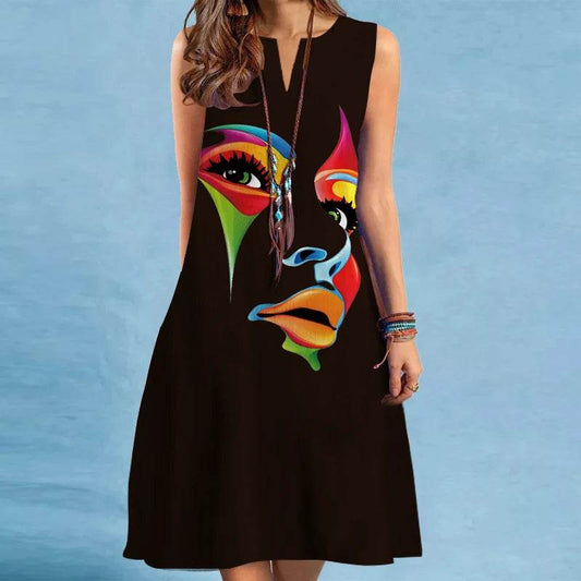 V-Neck Midi Dress - European American Style - P12 Hub Europe