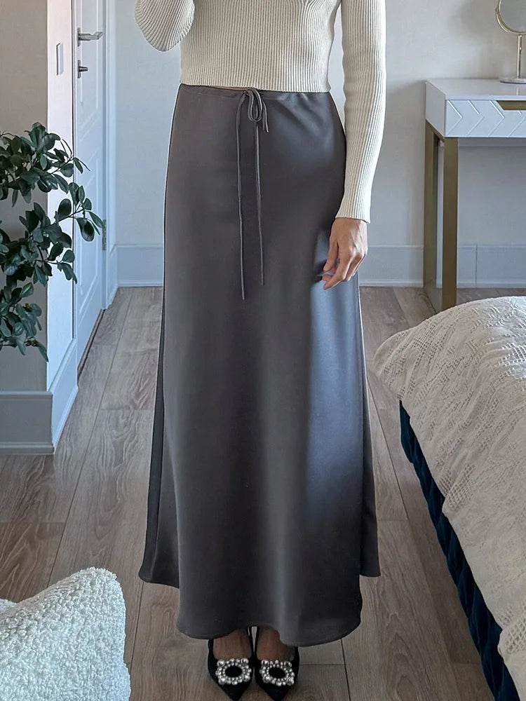 Women's Satin Maxi Skirt - P12 Hub Europe