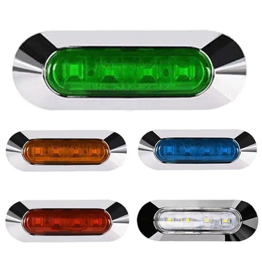 Waterproof 4 LED Side Mark Lamp Clearance indicator Light Car Truck Trailer Lorry 12V-24V light Red/White/Yellow/Blue/Green