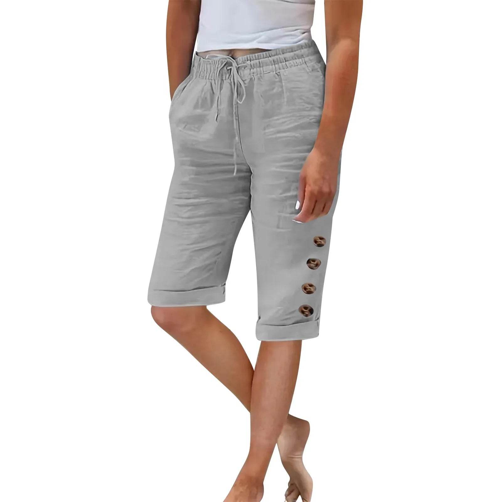 Women's Summer Cotton Linen Pants - P12 Hub Europe