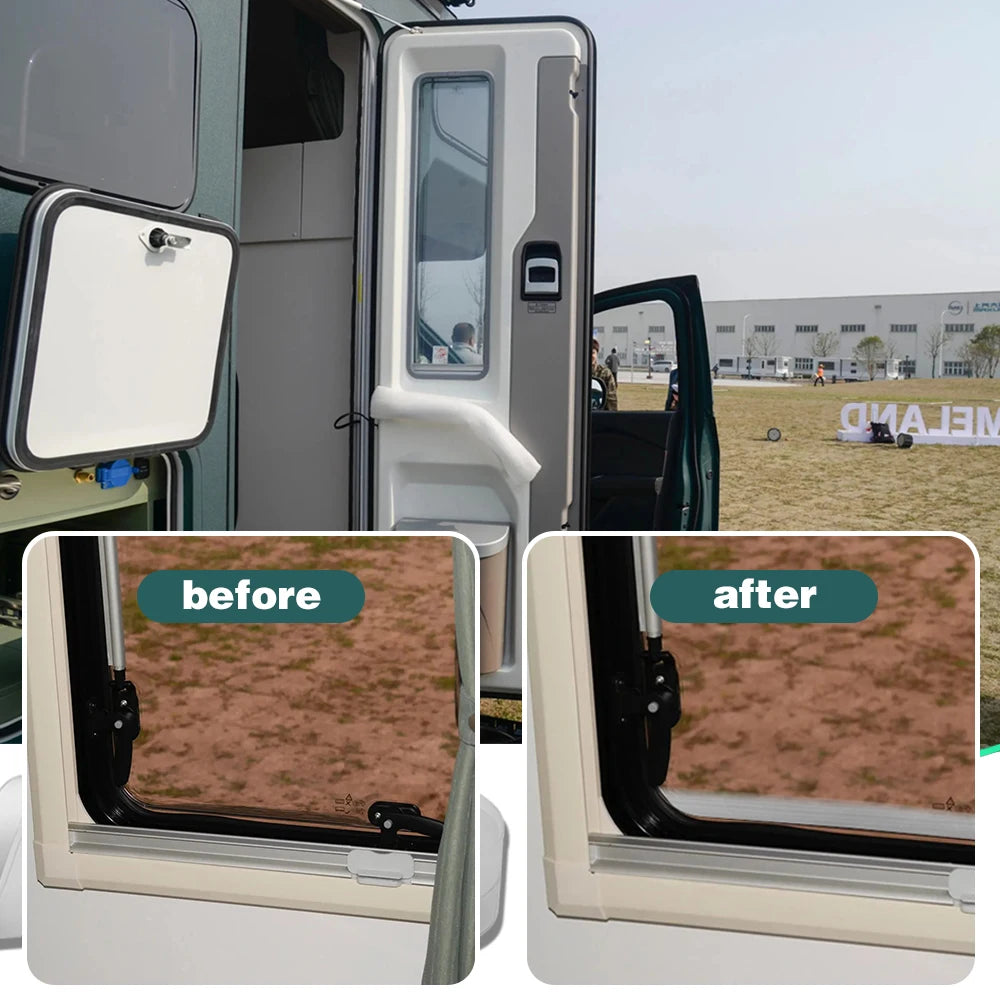 Car Door Window Seal Strip Transparent Weather Stripping Silicone Sealing Tape for RV Caravan Camper Motorhome Boat Door