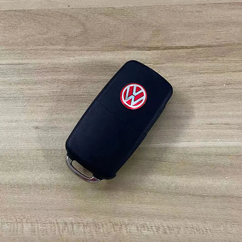 14MM Car Key Stickers Auto Control Keychain Emblem Accessories For Volkswagen VW Rline GTI R Polo Golf Passat Magotan Tiguan GTD