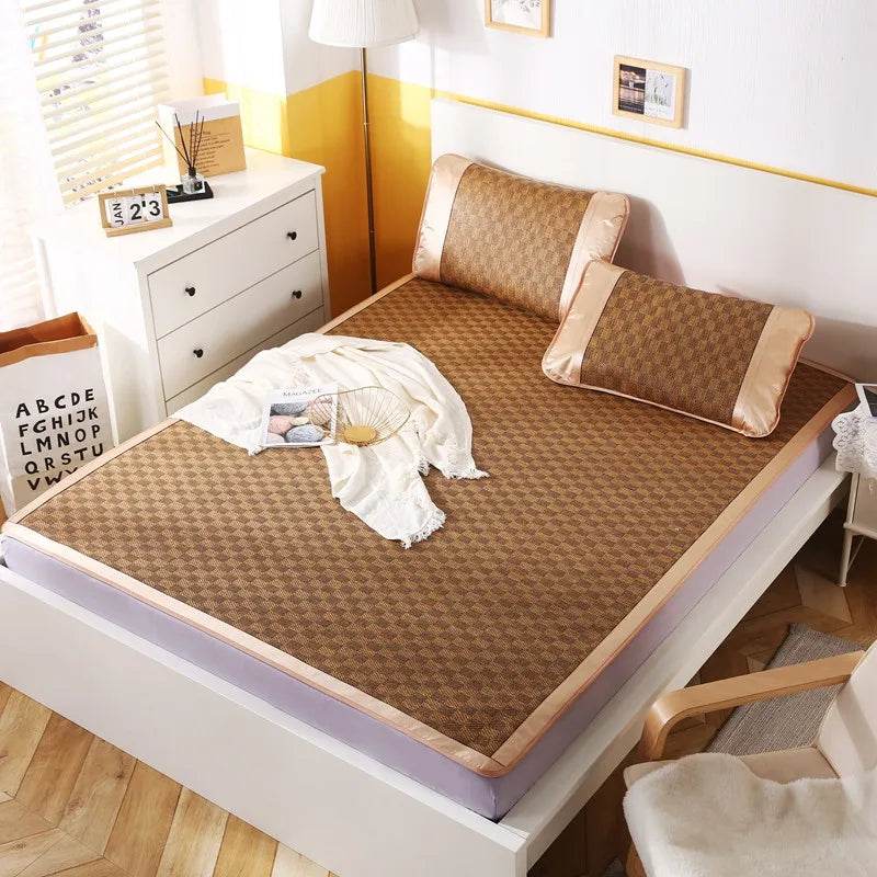 Missdeer Summer bamboo rattan cooling feel mattress cool sleeping mat kit With Pillowcase bed foldable cold sheet protection pad - P12 Hub Europe