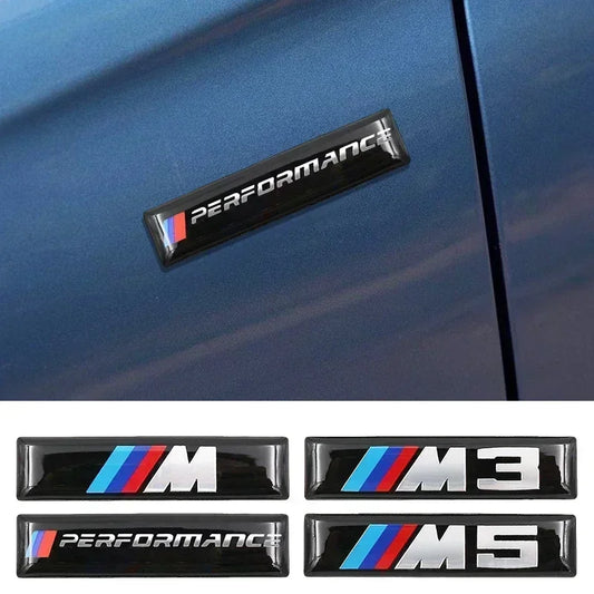 1pcs Silicone Car badge Sticker Decals For Bmw M M3 M5 Performance E36 E46 E39 E53 E90 E60 E61 E93 E87 F10 X1 X3 X5 Accessories