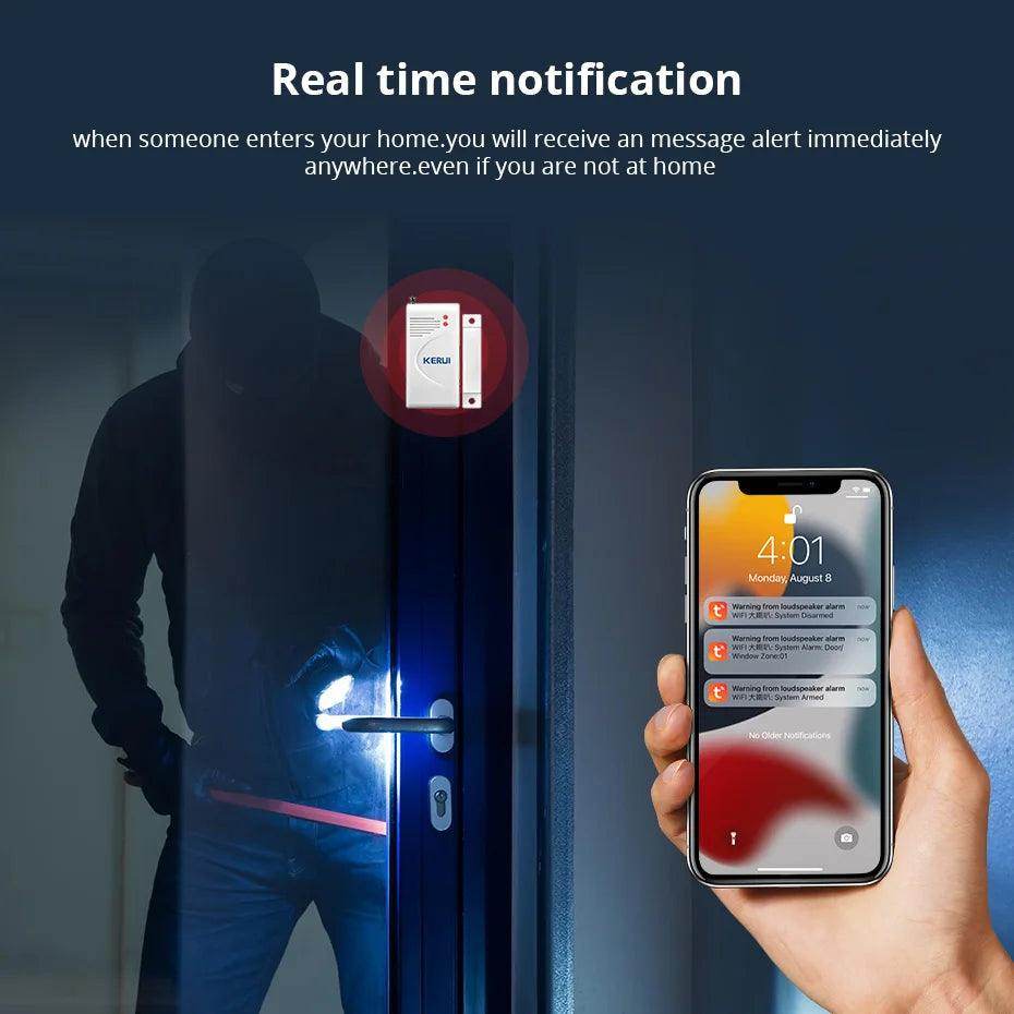 Alarm KERUI WiFi Smart 110dB - P12 Hub Europe