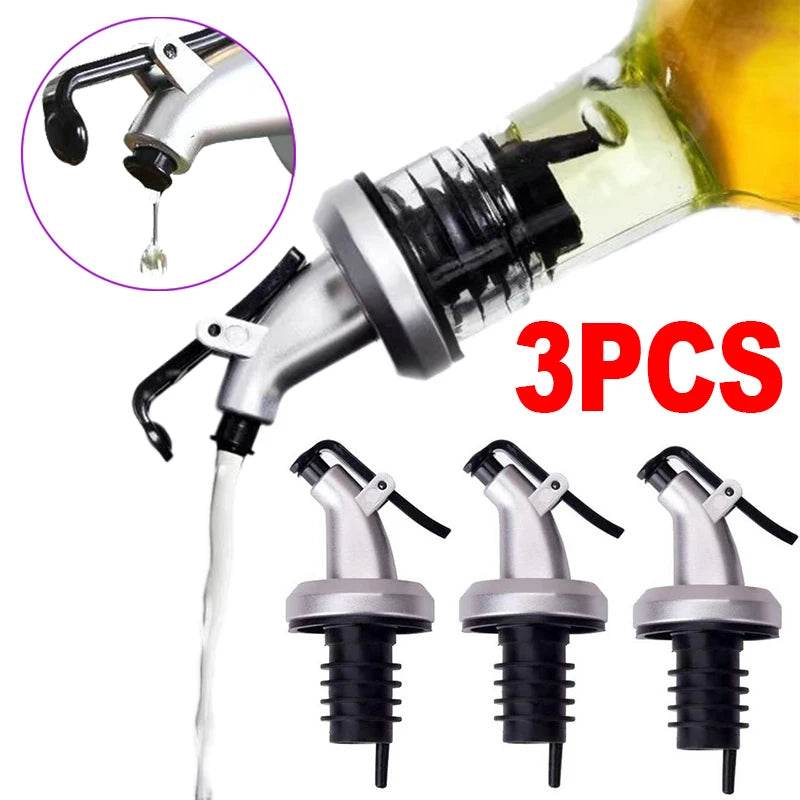 New Oil Bottle Stopper Rubber Lock Plug Seal Leak-proof Food Grade Plastic Nozzle Sprayer Liquor Dispenser Wine Pourer Barware - P12 Hub Europe