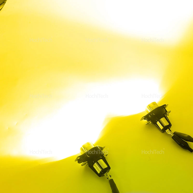 20W/pair High Power Angel Eyes Bulbs for BMW E90 E91 LCI Halogen Headlight 2009-2011 CSL CS Style Lemon Yellow LED Marker Light
