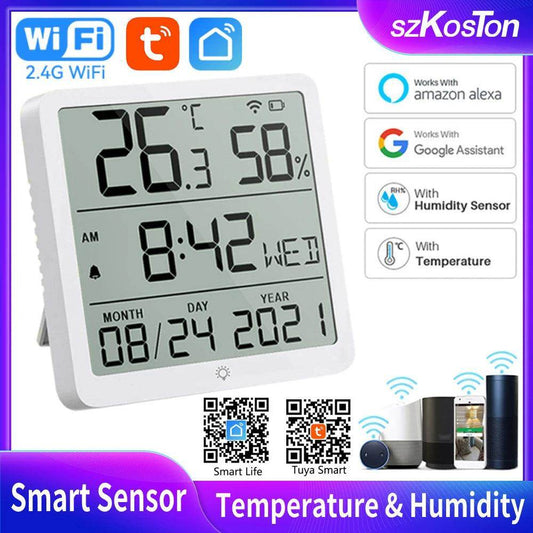 WiFi Temp Humidity Sensor 24H Display Smart Life - P12 Hub Europe
