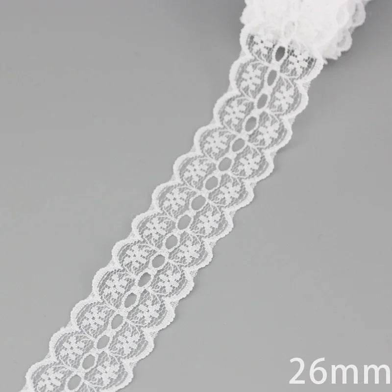 (5 yards/roll) white Lace ribbon fabric Webbing Decoration Lovely gift packing polyester Material - P12 Hub Europe