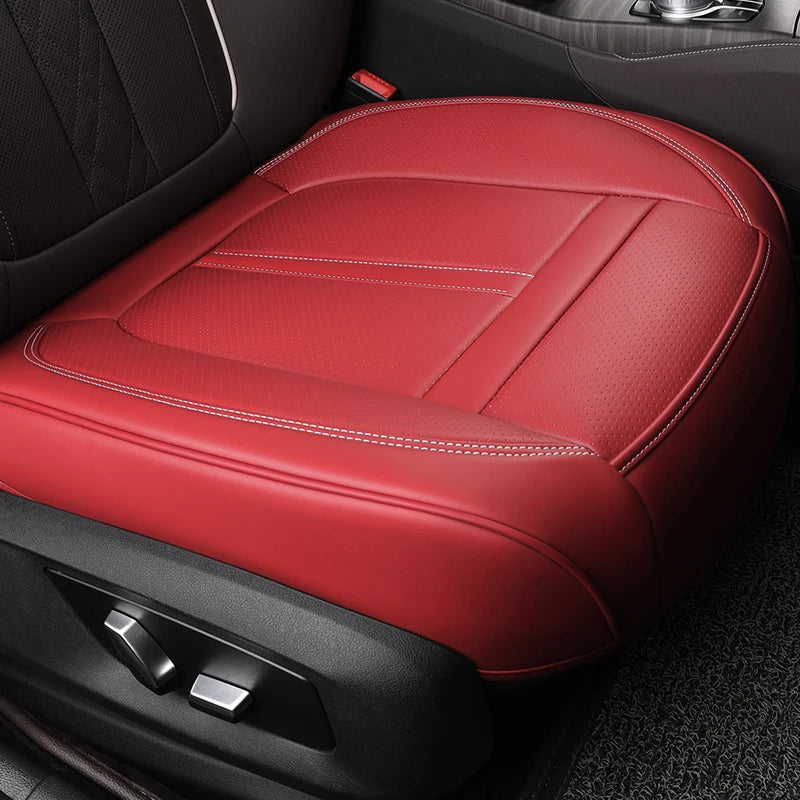 Karcle Leather Car Seat Cover Front and Rear Seat Covers Full Set with Surround Bottom Waterproof Seat Cushion Car Accessories