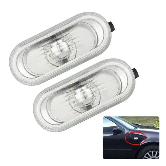 2pcs Car Side Marker Lights Auto Turn Signal Lamp Warning Lights Compatible for Volkswagen Golf 4 Mk4 Bora Vento Seat Jetta A4