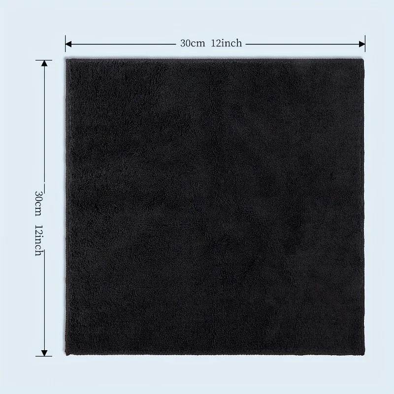 10pcs Retro Space Theme Square Microfiber Towel - Super Absorbent, Soft Exfoliating Makeup Remover, Household Black Towel Cloth - P12 Hub Europe