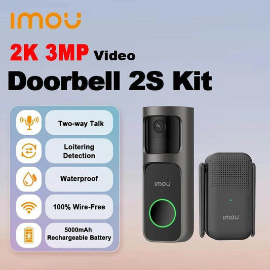 Doorbell 2S IMOU | 3MP, 5000mAh, PIR, WiFi, 2-Way Talk - P12 Hub Europe