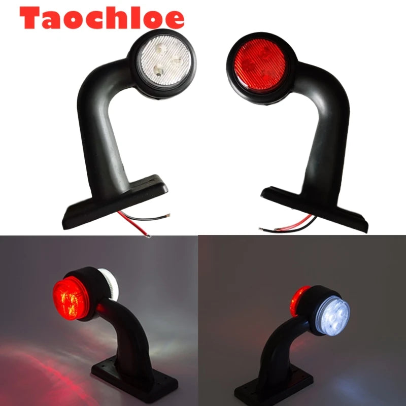 1Pair Truck 24v Side Marker Lights 12v Trailer Outline Lamp Clearance Lights Tail Light Assembly For Volvo truck For Scania