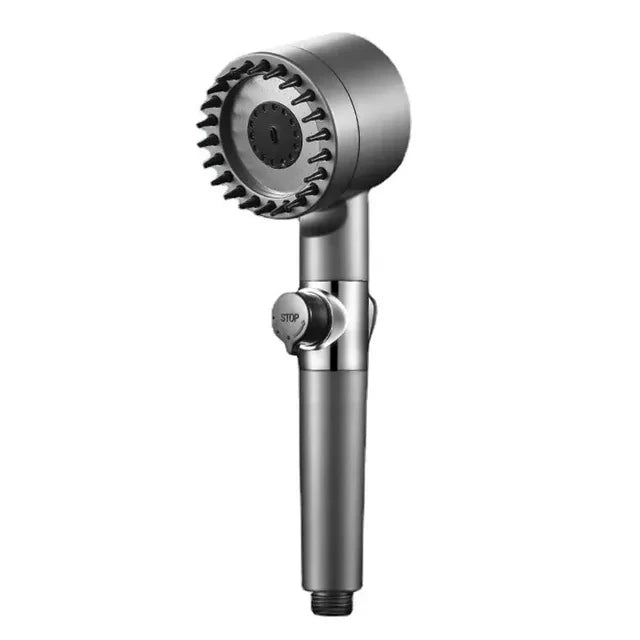 New Black Shower Head Rainfall High Pressure 3 Modes Adjustable Boost Filter Holder with Hose for Bathroom Accessories Sets
