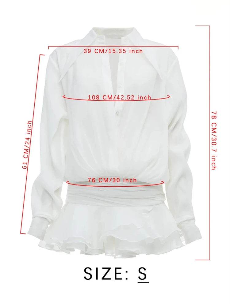 White Ruffled Nightclub Mini Dress - P12 Hub Europe