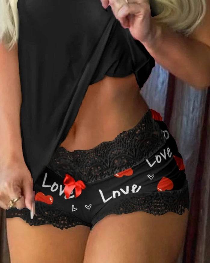Valentine Love Heart Pajama Set - P12 Hub Europe