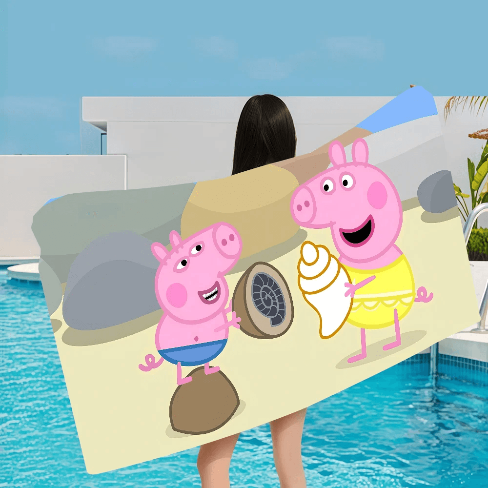 Cartoon P-Peppa Pig Microfiber Beach Towel Absorbent Quick Dry Soft Yoga Swimming Resort Mountain Climbing Towel - P12 Hub Europe