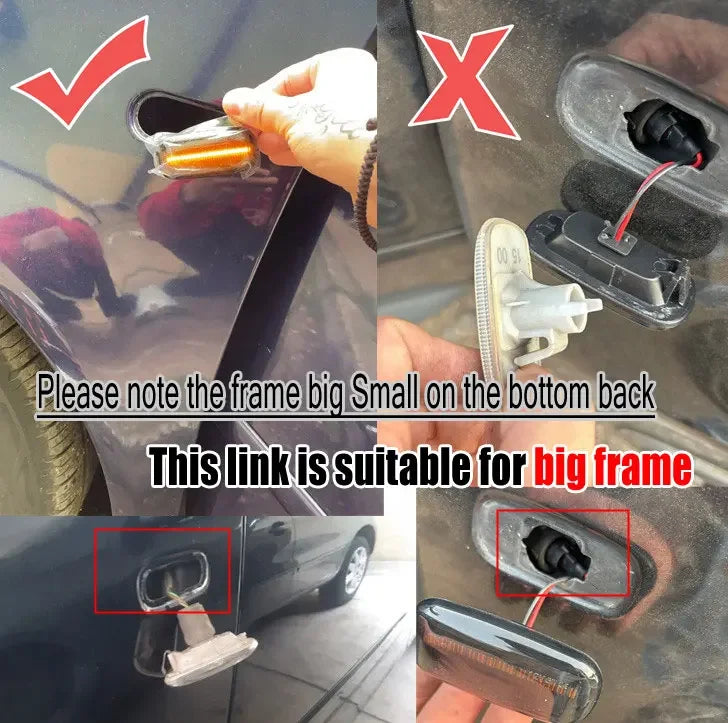 For Audi A3 S3 8P A4 RS4 S4 B6 B7 A6 S6 RS6 Dynamic Turn Signal Light LED Side Marker Fender Sequential Indicator Lamp