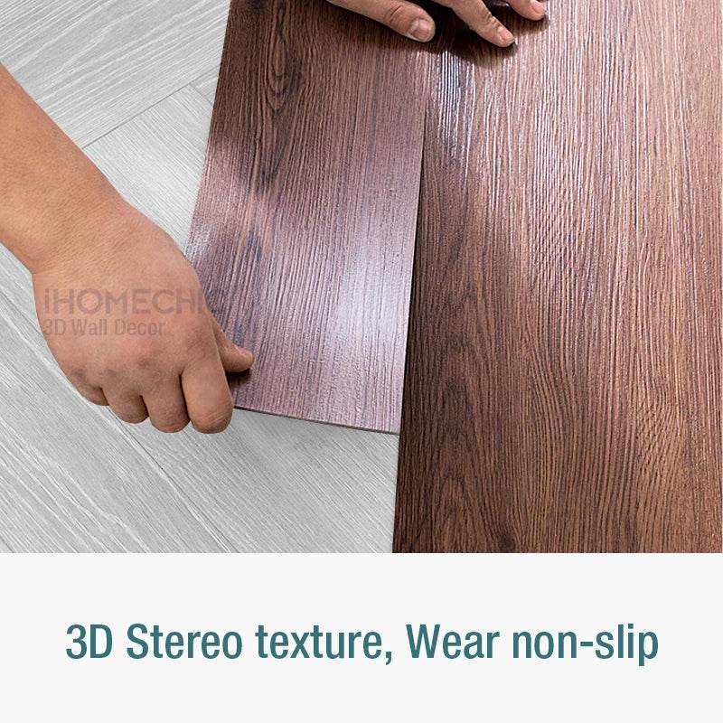 3D Self-Adhesive thick Wood Grain Floor sticker Wallpaper Modern Wall Sticker Waterproof Living Room Toilet Kitchen Home Decor - P12 Hub Europe