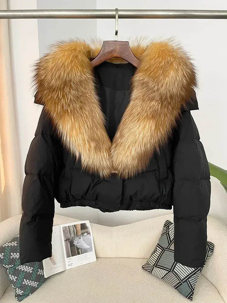Short Fox Fur Down Puffer - P12 Hub Europe