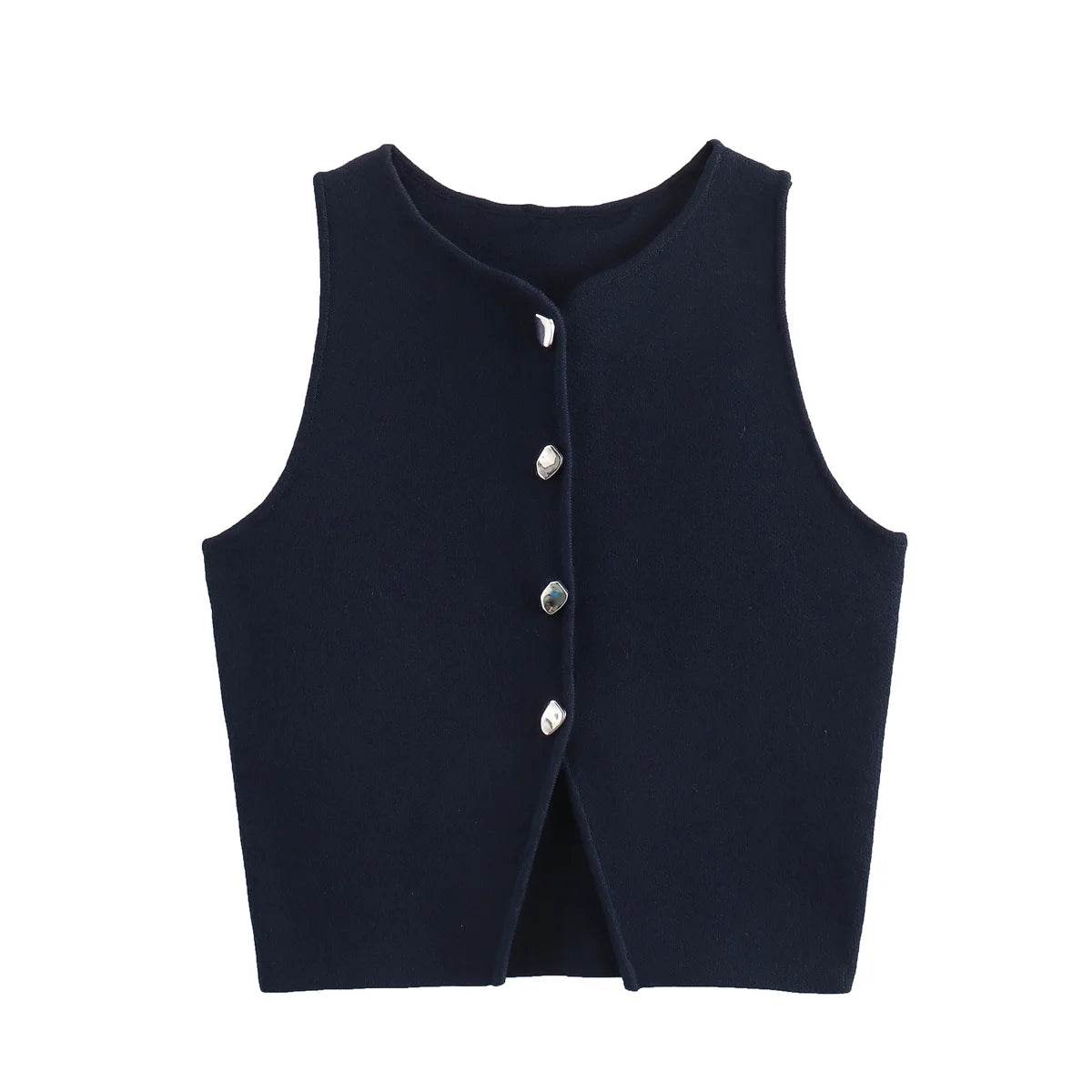 Women Cropped Knit Vest - P12 Hub Europe