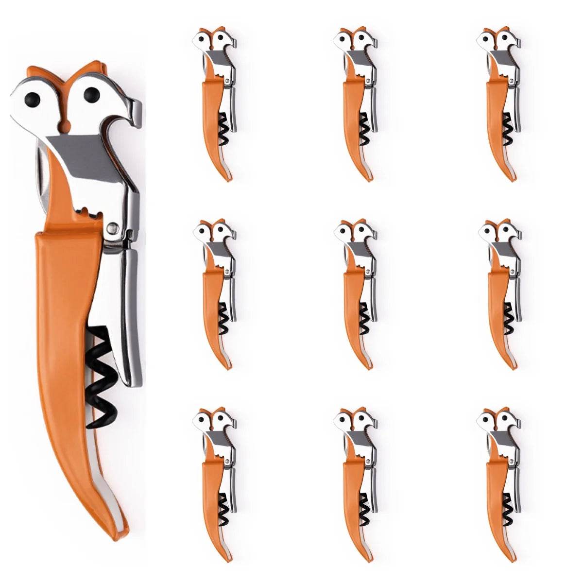 Dog Wine Bottle Opener Corkscrew with Foil Cutter Beer Opener Animal Lover in Zoo Dog Cat Bird Fox Shark Robot Owl Butterfly - P12 Hub Europe