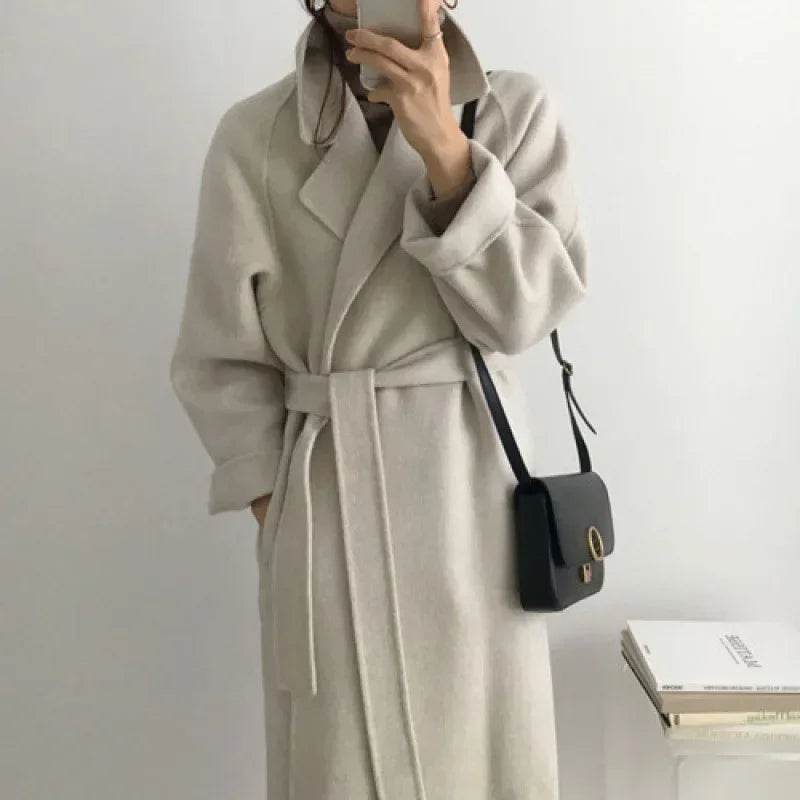 Warm Long Wool Blend Coat - P12 Hub Europe