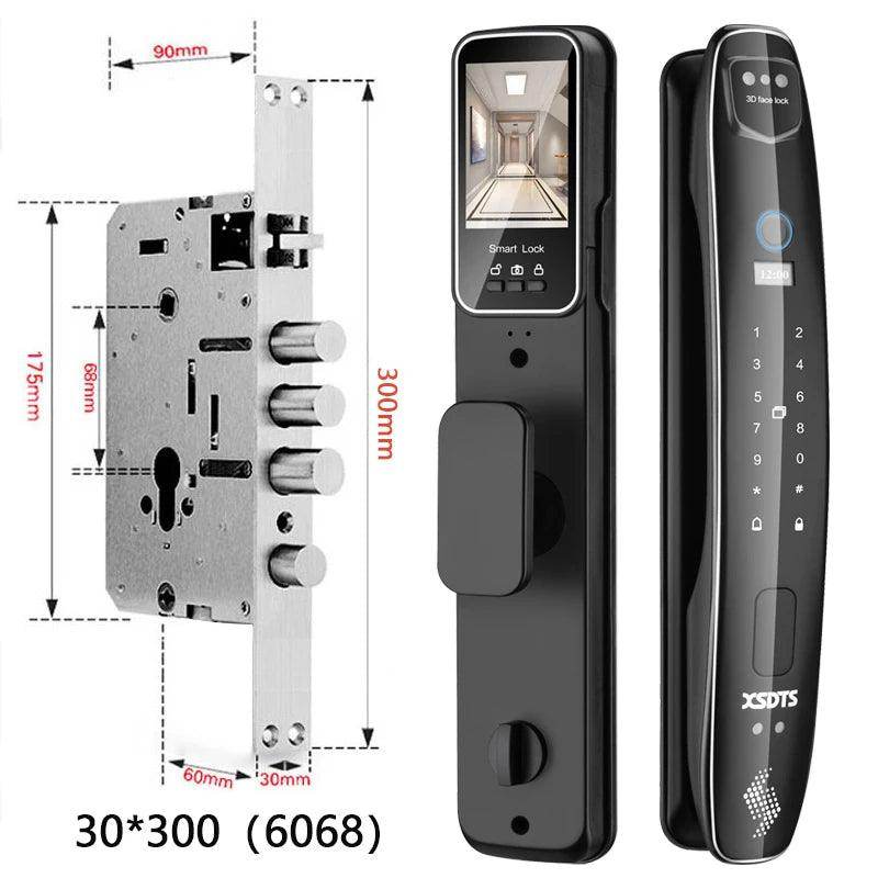 3D Face Smart Door Lock |Camera, Fingerprint, WiFi, 40-90cm - P12 Hub Europe