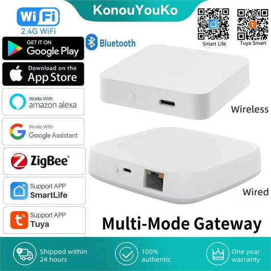 Tuya Zigbee Gateway | WiFi, Bluetooth, Smart Hub - P12 Hub Europe