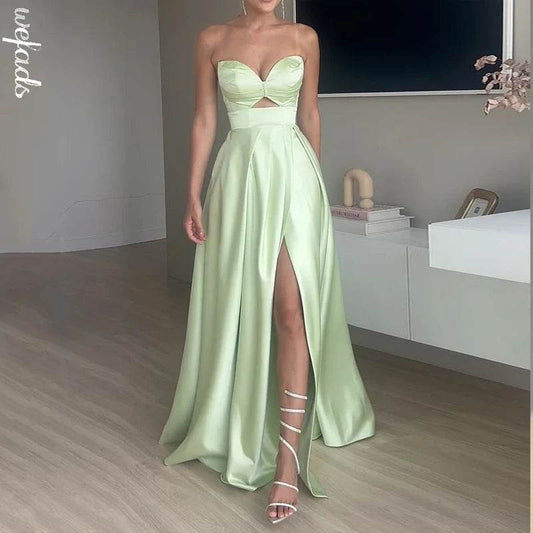 Ellafads Sexy Off-Shoulder Maxi Dress - Slit, Backless Party Style - P12 Hub Europe